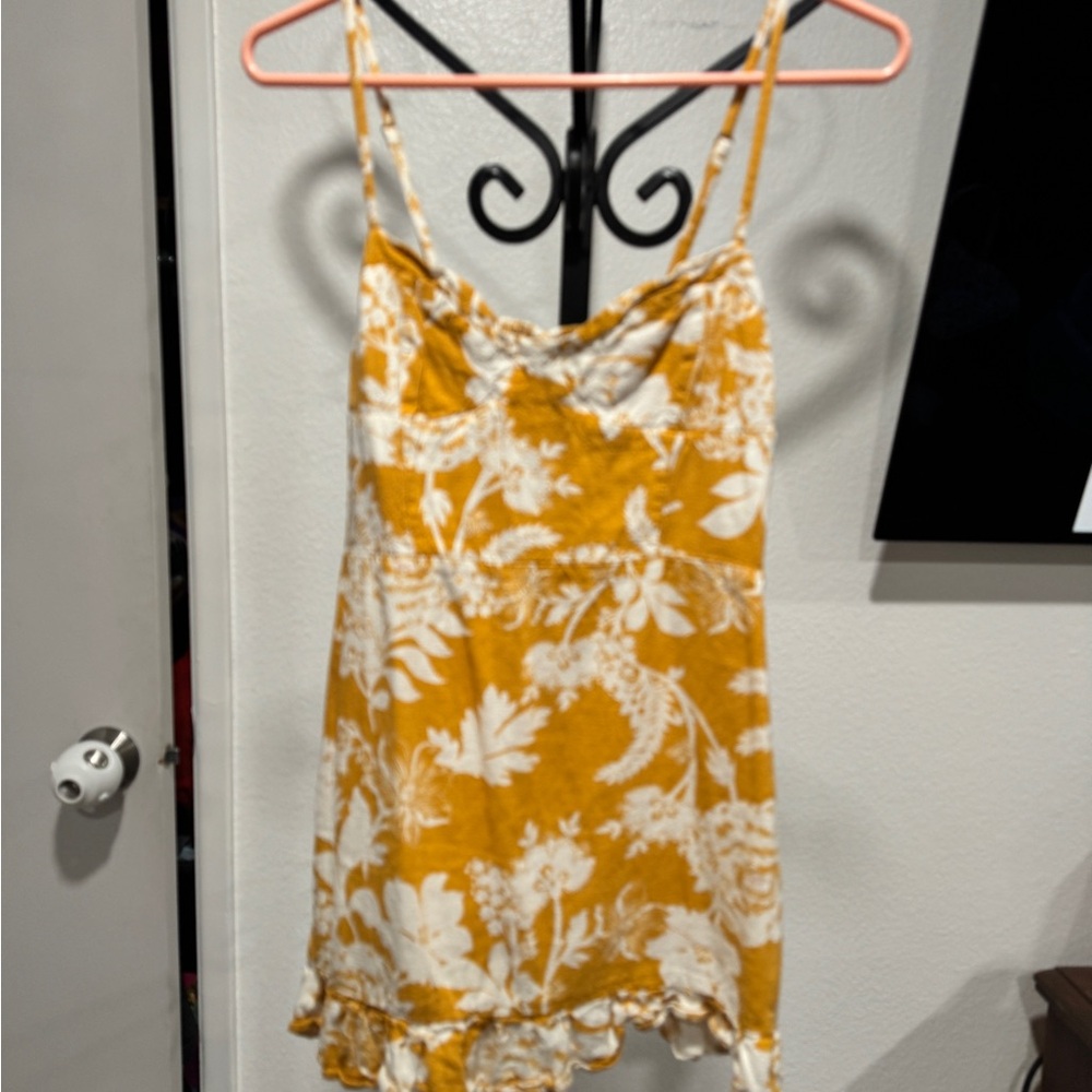 Wild Fable Gold Floral Mini Dress